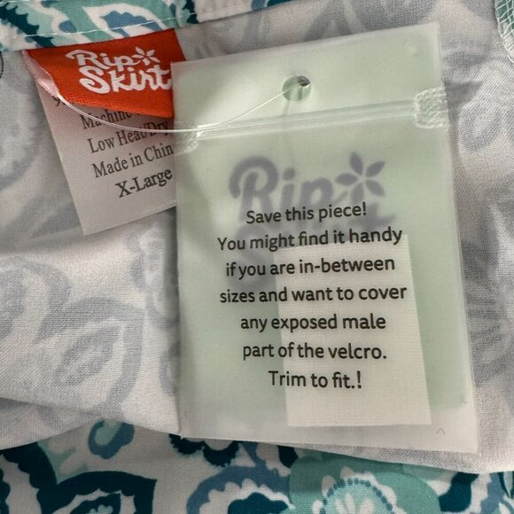 Ripskirt Wrap Skirt Cover Up Womens XL Sea Glass Floral Paisley NWT SW-1981 - Picture 9 of 11